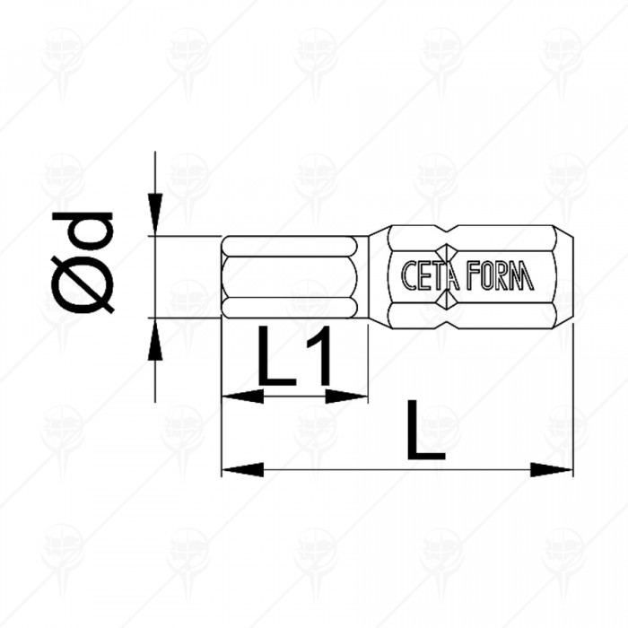 HEXAGONAL BIT X25MM CF