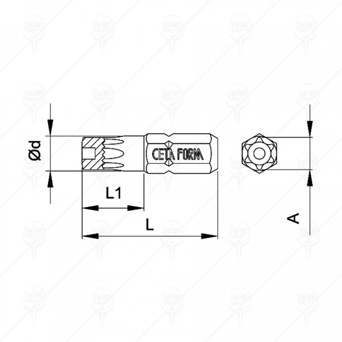 НАКРАЙНИК T15X25MM. С ОТВ. CF