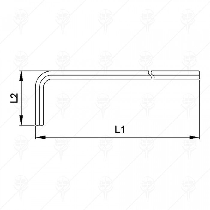 HEXAGONAL KEY, LONG ARM