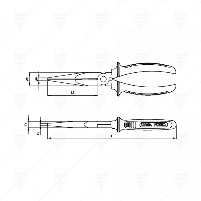 CLESTE CU VARF ASCUTIT (E15-13) 160 MM