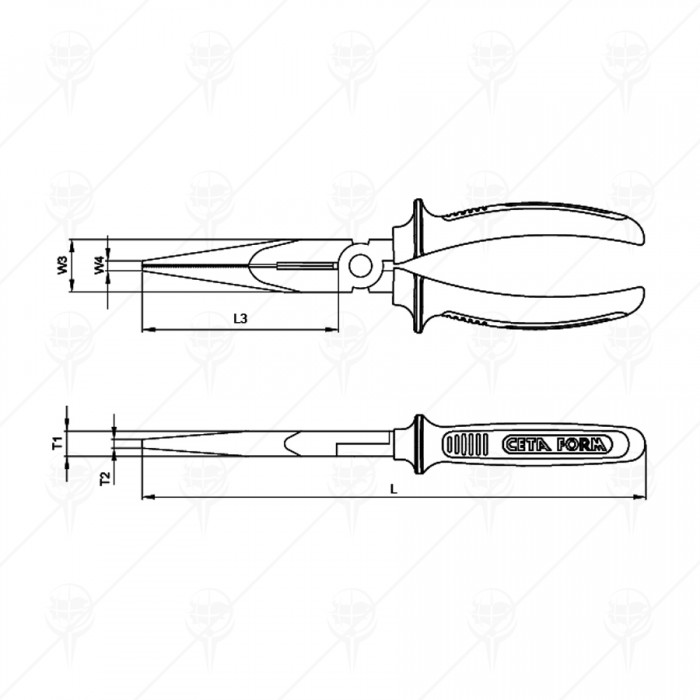 SPINE NOSE PLIERS (Е15-13)160MM CF