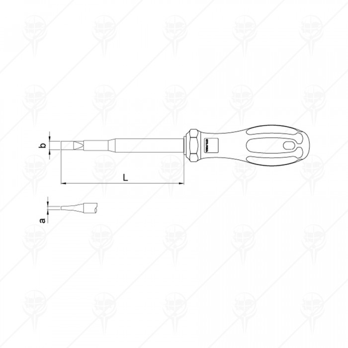 1000V INSULATED SLOTTED SCREWDRIVER