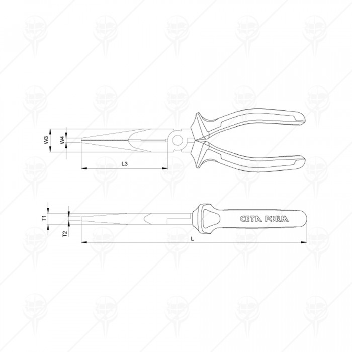 КЛЕЩИ ЧОВКИ VDE 1000V CF