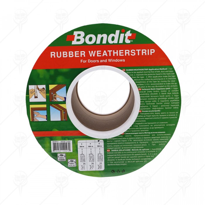 УПЛЪТНИТЕЛ БЯЛ BONDIT 2 x 50 м х 7.5 мм х 9 мм