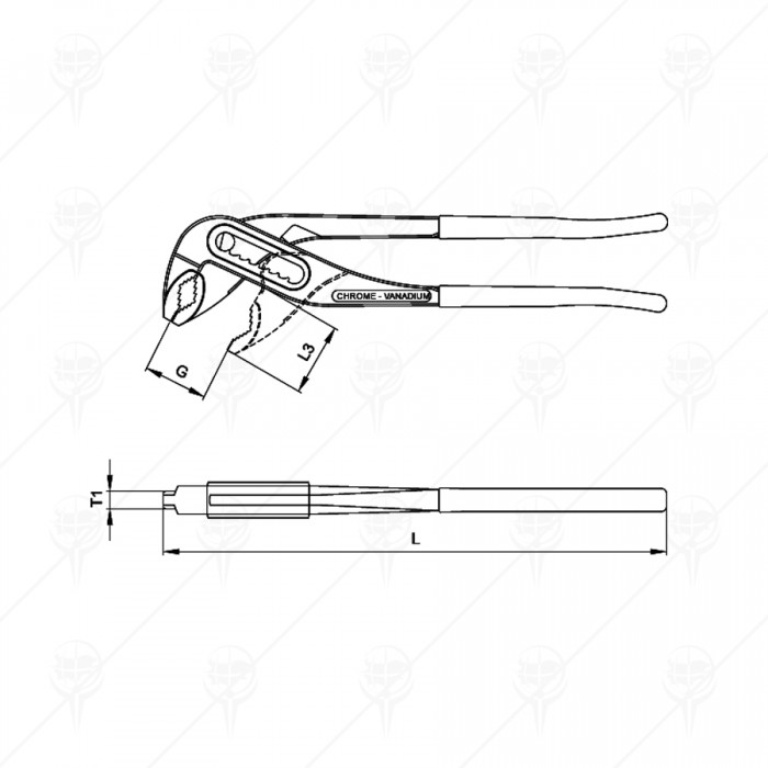 WATER PUMP PLIERS (Е30-51) 250MM CF