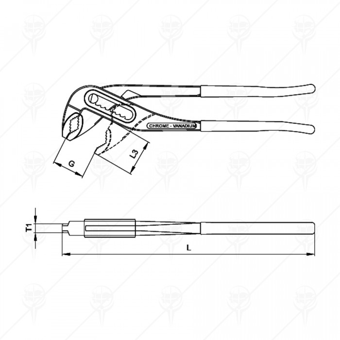 WATER PUMP PLIERS (Е30-51) 250MM CF