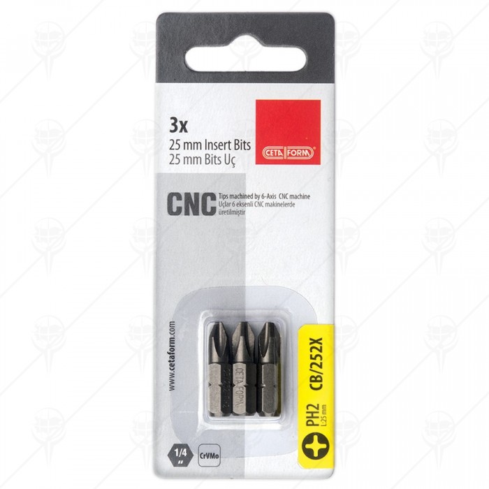 POZIDRIV/SUPADRIV BIT PZ3X25MM 3PCS SET
CF