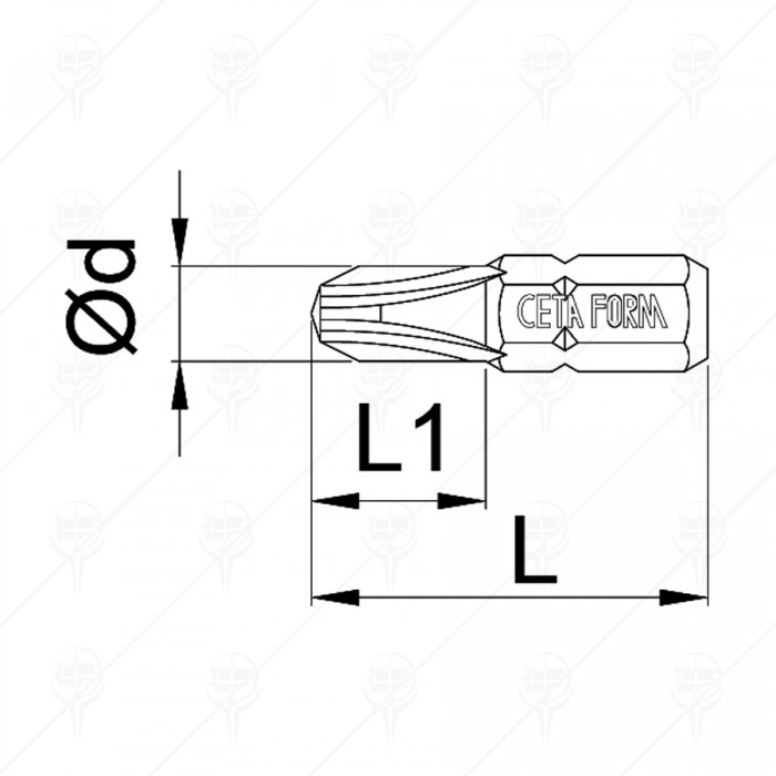 BIT PH0 x 25 MM; CF