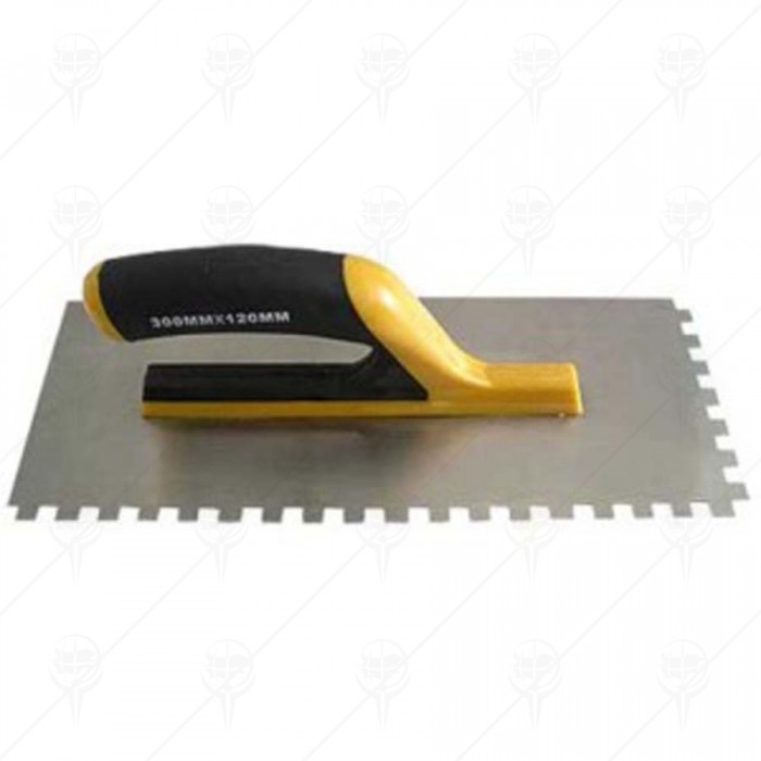 TROWEL 40*12CM DOUBLE MATERIAL HANDLE NOTCH 8*8MM REMOND