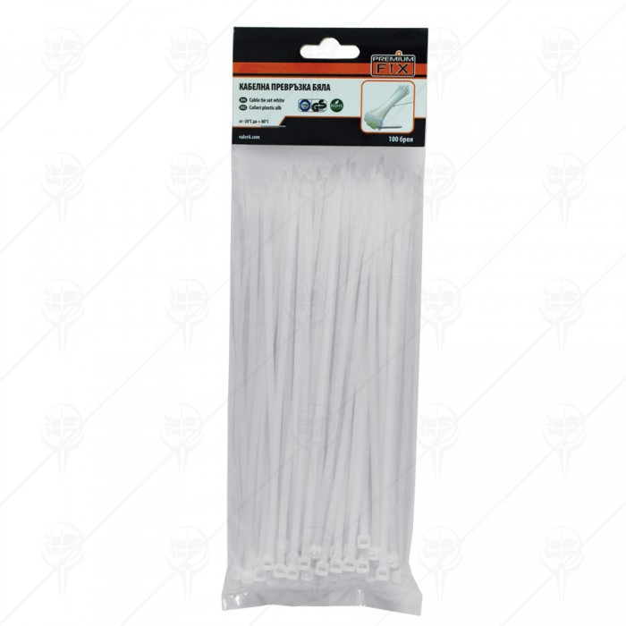 CABLE TIE SET WHITE PREMIUMFIX