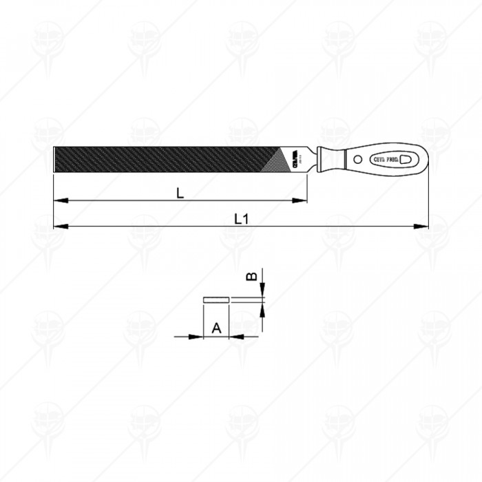 HALF ROUND FILE WITH HANDLE CF