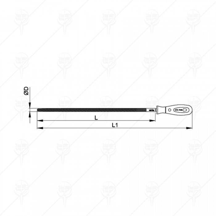 ROUND FILE WITH HANDLE CF