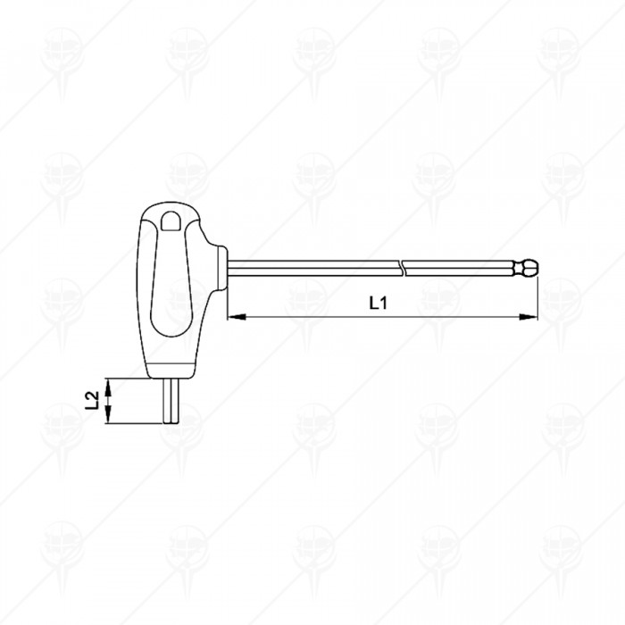 BALLPOINT HEXAGONAL KEY T-HANDLE 10ММ