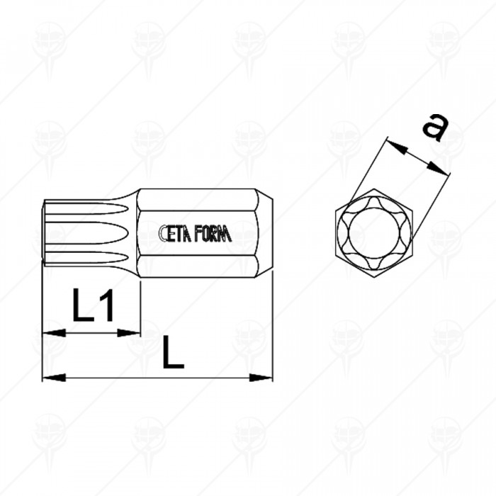 НАКРАЙНИК ЗА ВЛОЖКА TORX 30MM CF