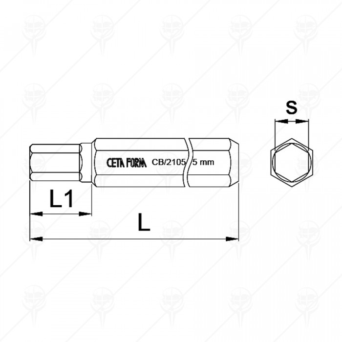 НАКРАЙНИК ЗА ВЛОЖКА ШЕСТОГРАМ 75MM CF - valerii.com