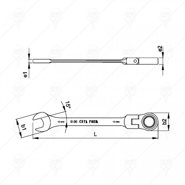 C-GEAR COMBINATION WRENCH FLEX