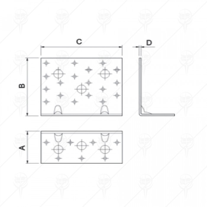 PLATE ANGLE 20PCS STRENGTHENED