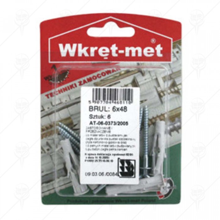 УНИВЕРСАЛЕН ДЮБЕЛ 6*48 L-КУКА 6БР WKRET-MET