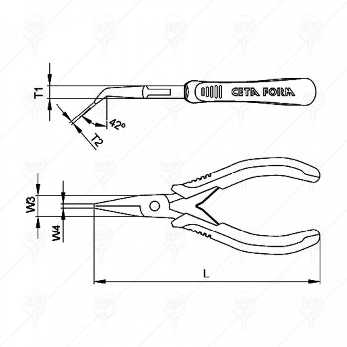 CLESTE CU CIOCURI CURBATE 130MM ULTIMA