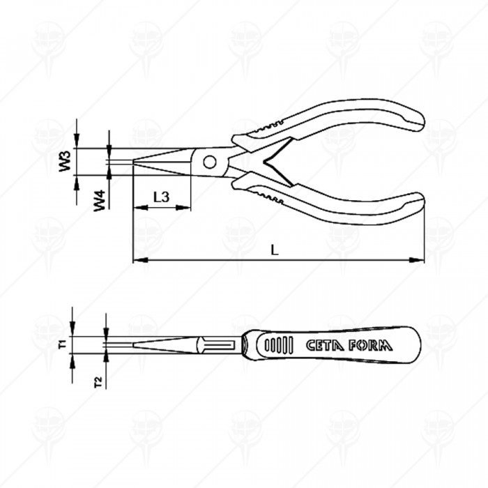 CLESTE CU CIOCURI  130ММ C-TRONIK CF