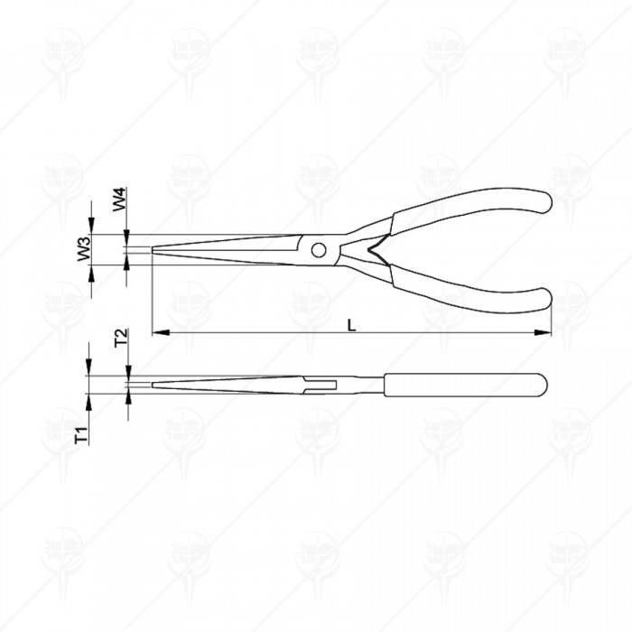 MICRO NEEDLE NOSE PLIERS 140MM CF