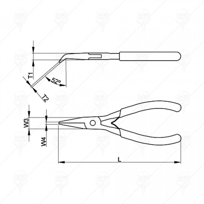 КЛЕЩИ ЧОВКИ КРИВИ CETA-FORM 115ММ