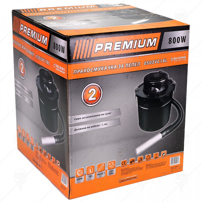 VACUUM CLEANER FOR ASH 800W 18l PREMIUM HD
