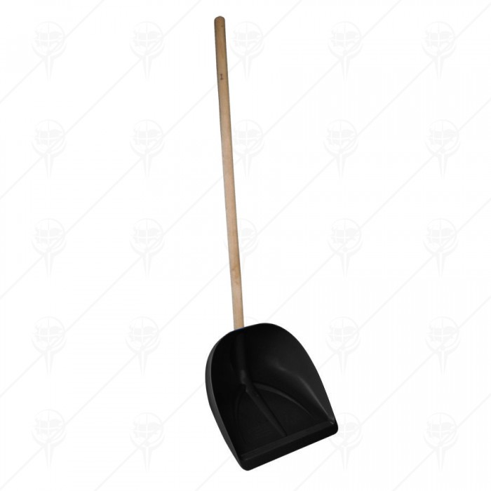 SNOW SHOVEL PP 37CM BLACK+HANDLE BG