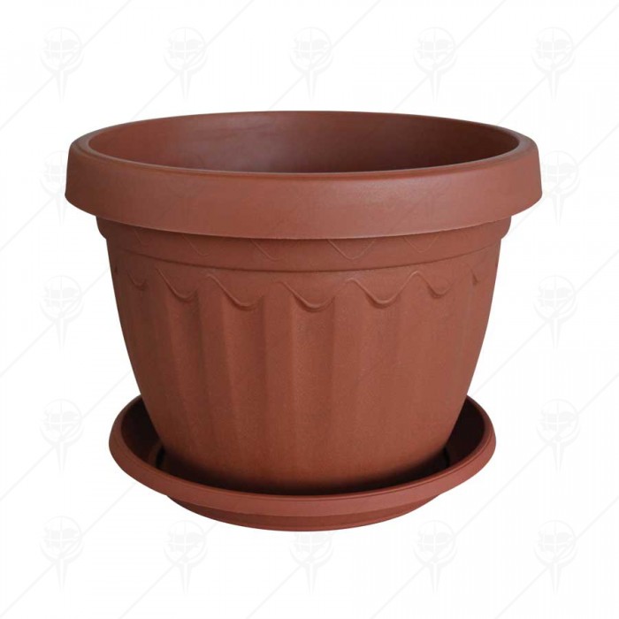 FLOWERPOT PVC DARK RED