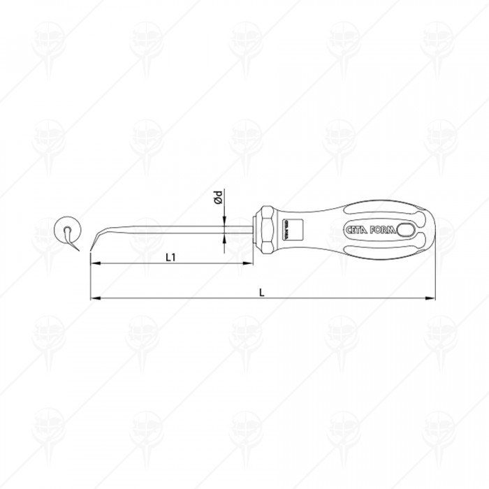 ОТВЕРТКА ШИЛО /ИЗВИТО/ 80MM CETA-FORM