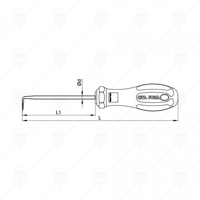 ОТВЕРТКА ШИЛО 90° 80MM CETA-FORM