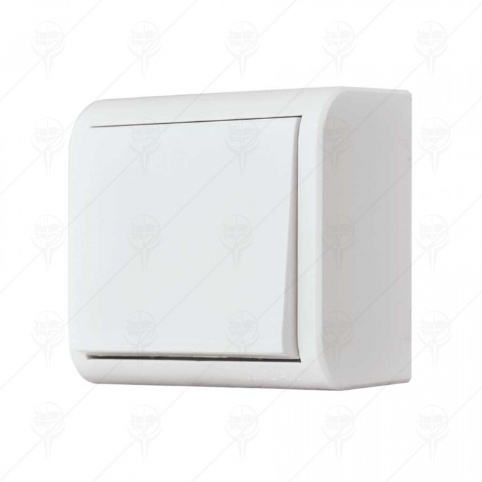 SINGLE POLE SWITCH SURFACE MOUNT
WHITE ANURA