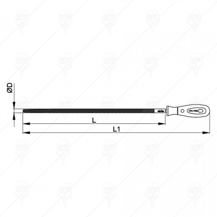 PILA SEMIROTUNDA MARE 10" FARA MANER;