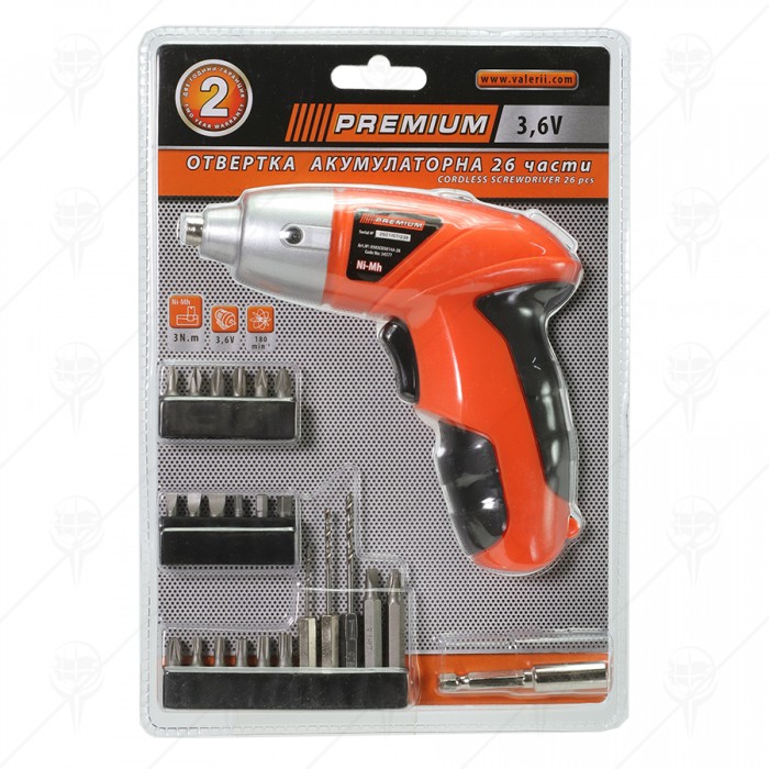 CORDLESS SCREWDRIVER 3.6V
PREMIUM