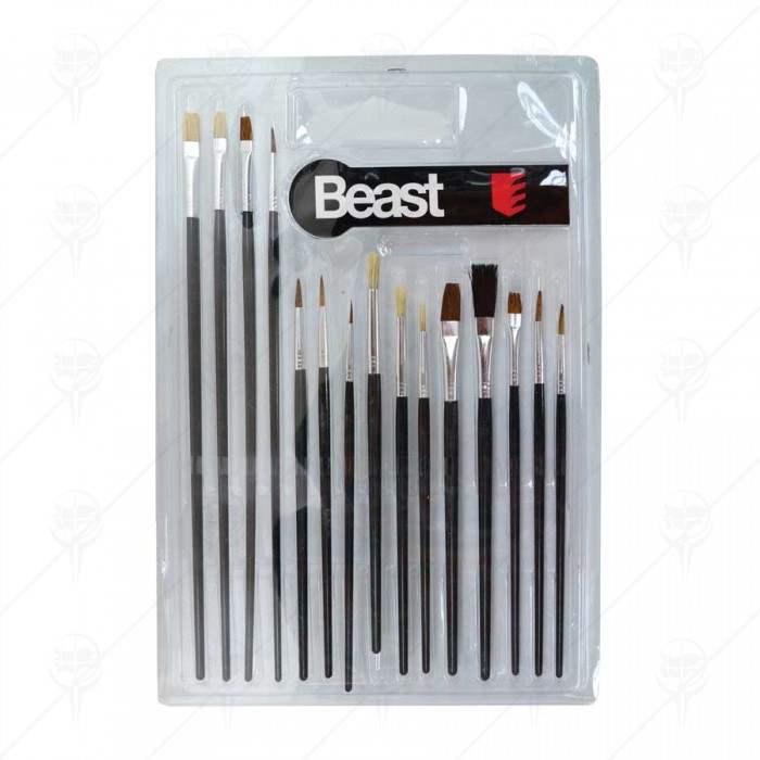 WOOD BRUSHES 15PCS  BEAST