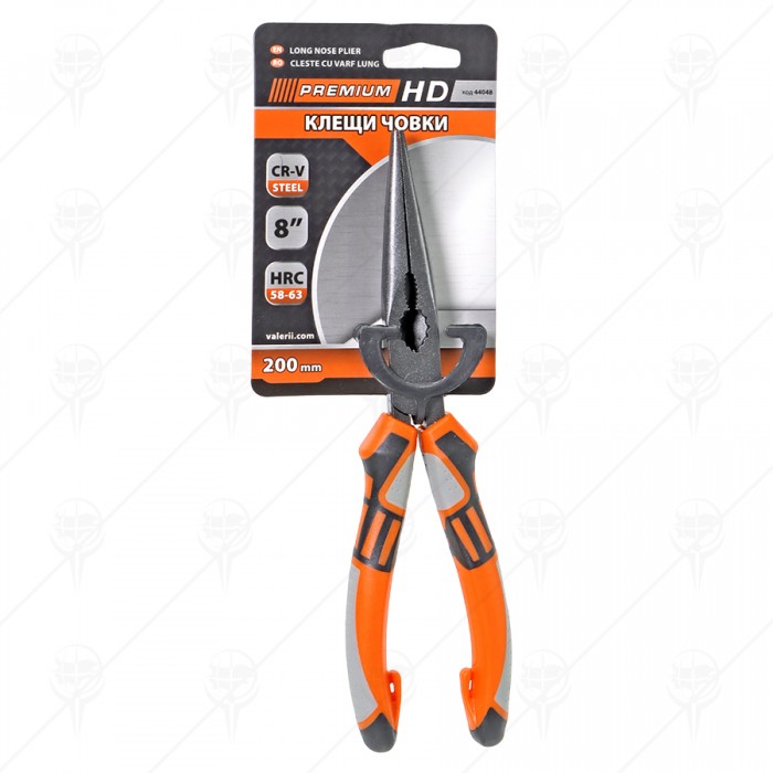 LONG NOSE PLIER 8"200MM 60CR-V
PREMIUM HD