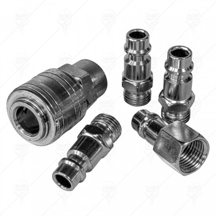 AIR QUICK COUPLINGS 1/4 5PCS. PREMIUM