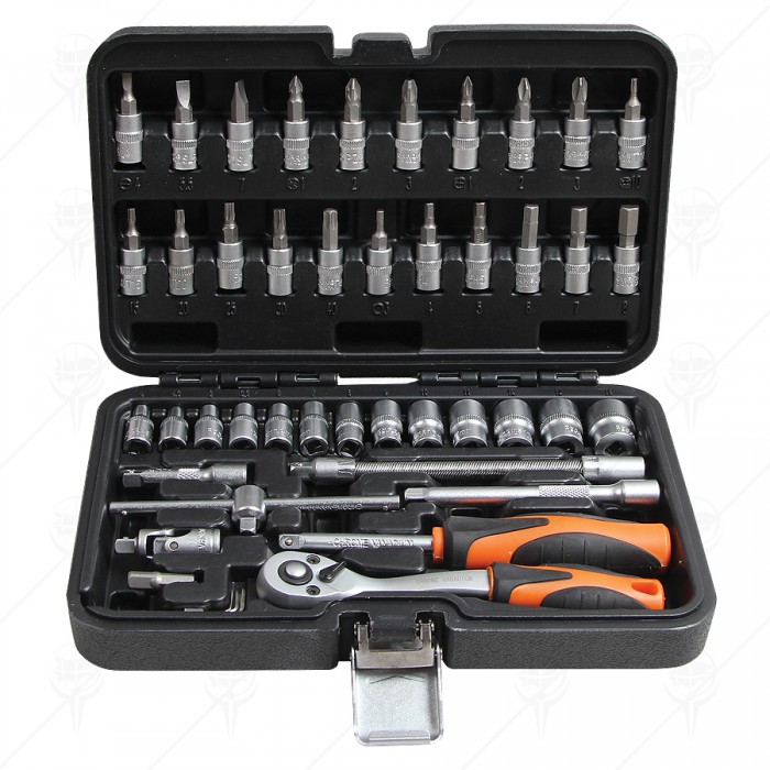 SOCKET SET 1/4" 46PCS  PREMIUM