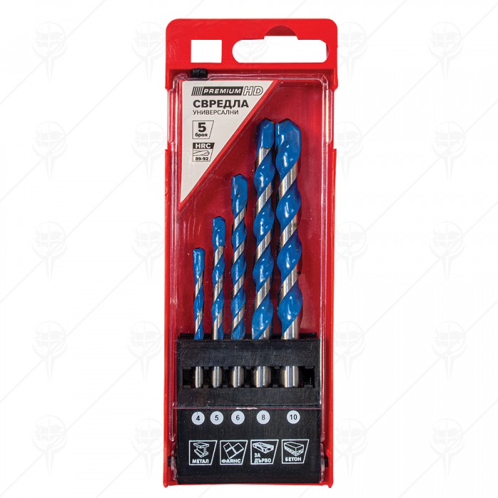 UNIVERSAL DRILL BIT SET 5PCS 4-10MM