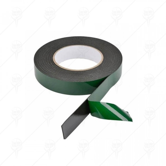 DOUBLE-ADHESIVE TAPE GREEN-BLACK 15 mm x 5 m