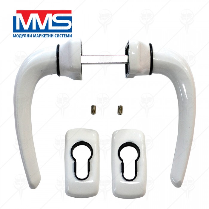 DOOR HANDLE PVC WHITE MMS