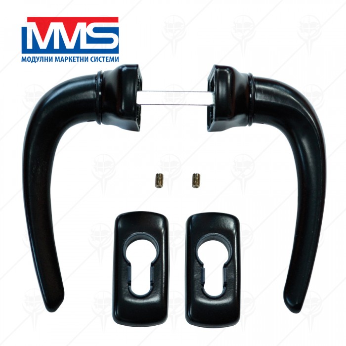 DOOR HANDLE PVC BLACK MMS