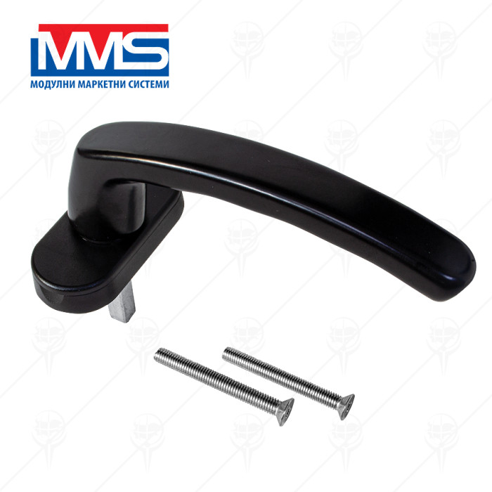 WINDOW HANDLE PVC BLACK MMS