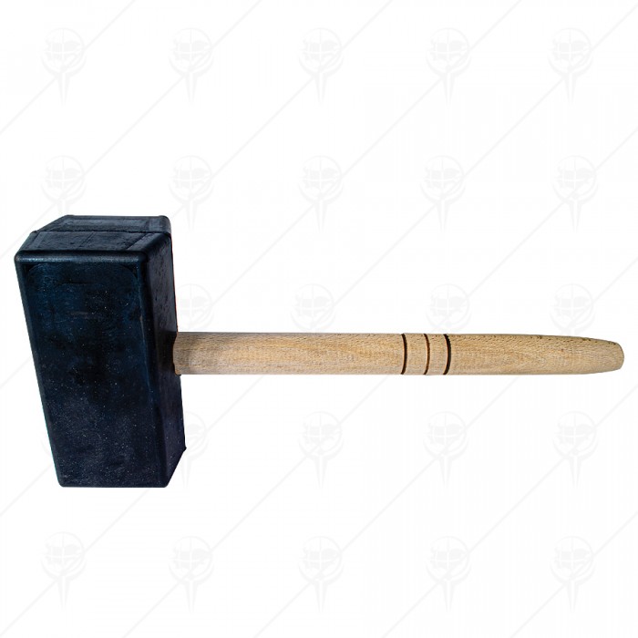 RUBBER HAMMER 1 kg. square, wood, etc. BG new