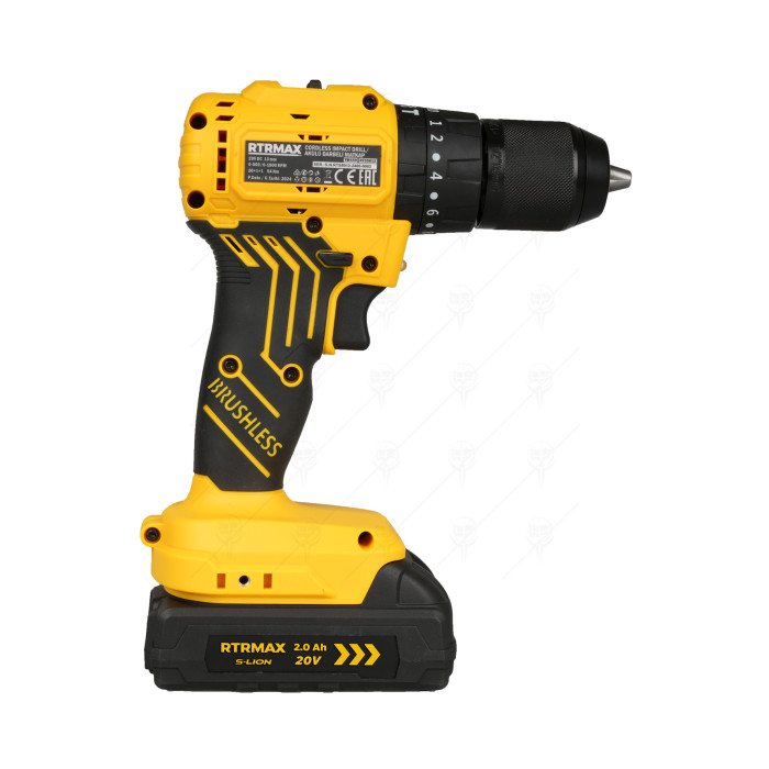 CORDLESS DRILL 20V 2Ah S-LION WITH 2 BAT. B4 RTRMAX RTS5012