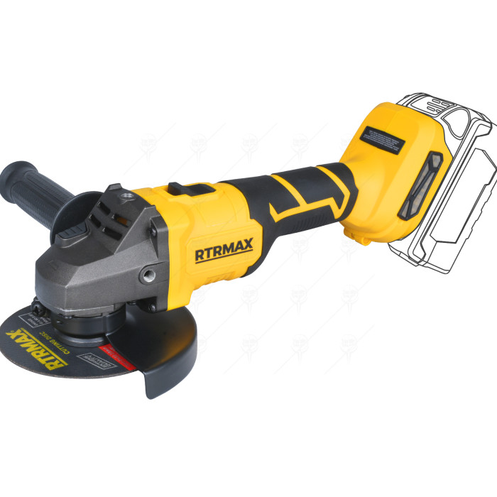 CORDLESS ANGLE GRINDER 20V 4Ah S-LION 2 BAT. B4 RTRMAX RTS5050